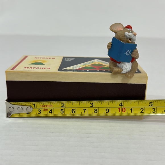 Vtg 1984 Hallmark Matchbook Mice Christmas Decoration Music Box - Picture 13 of 15